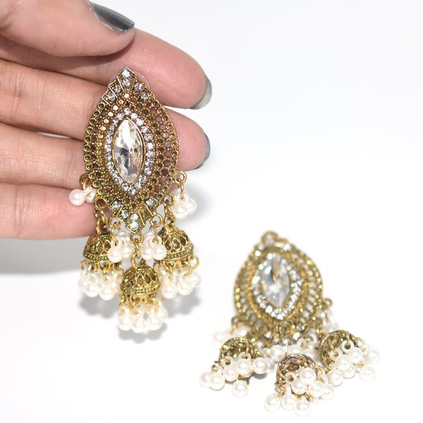 Kinel Bohemia Dangle Earrings For Woman Gold Color Crystal Faceted Resin Big Long Antique Earring Hot Sale Vintage Jewelry egfrgdb6k-7