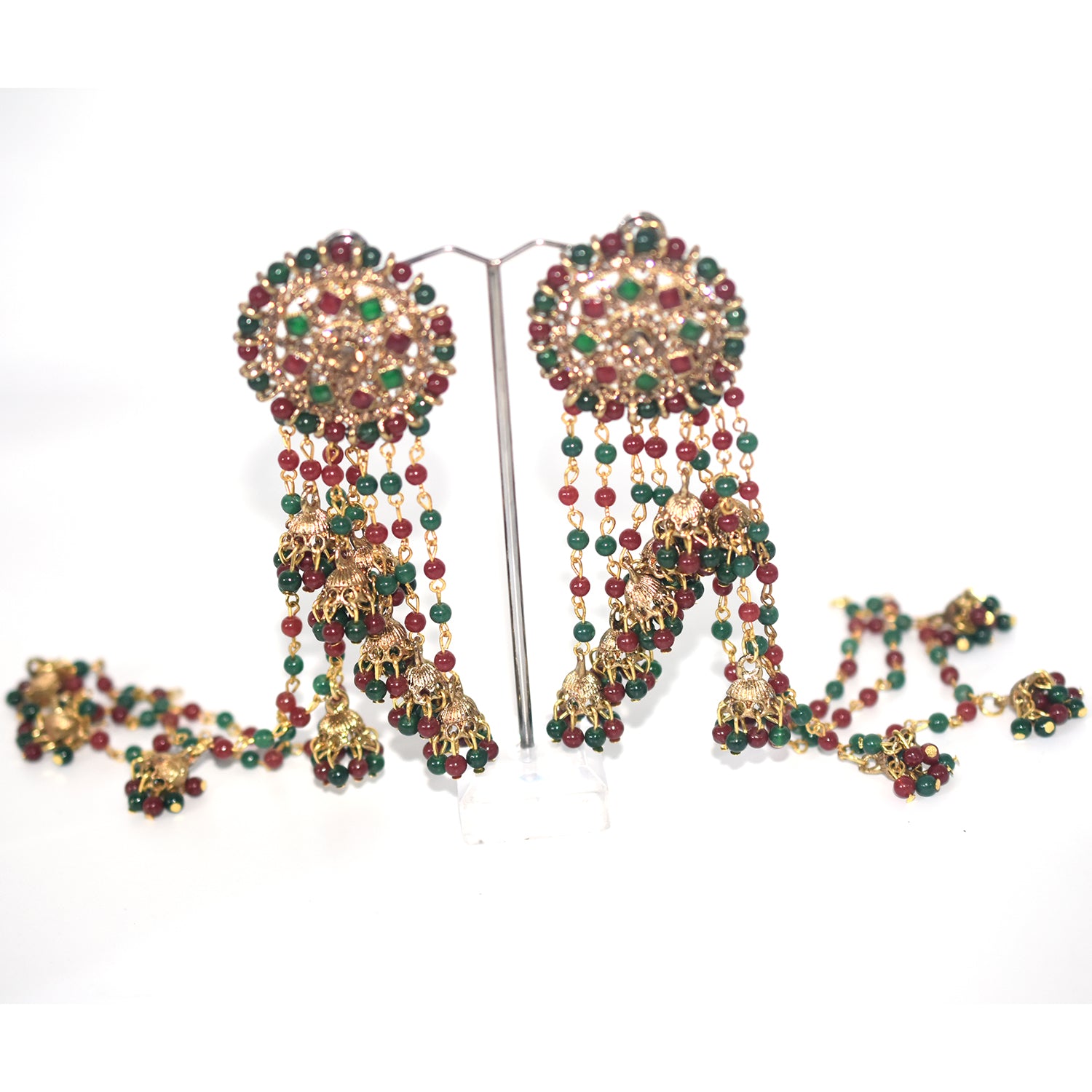 2021 Boho Ethnic Retro Bahubali  Sahara  Indian Jhumka Multi Plated Tassel Dangle Earrings For Women Gypsy Jewelry egfrmib7g-1