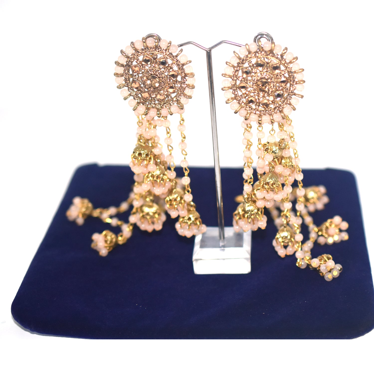 2021 Boho Ethnic Retro Bahubali  Sahara  Indian Jhumka Multi Plated Tassel Dangle Earrings For Women Gypsy Jewelry egfrmib7g-1