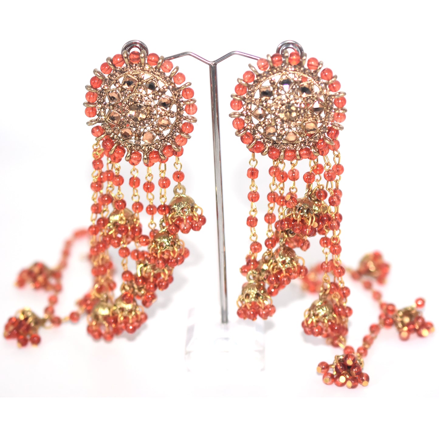 2021 Boho Ethnic Retro Bahubali  Sahara  Indian Jhumka Multi Plated Tassel Dangle Earrings For Women Gypsy Jewelry egfrmib7g-1
