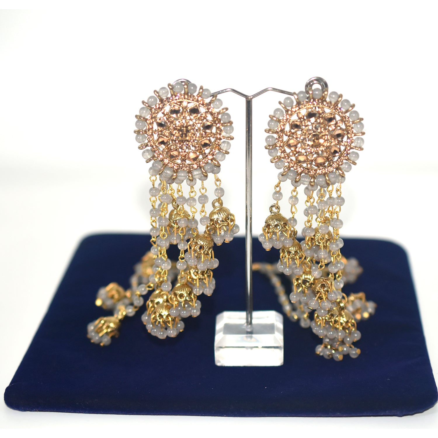 2021 Boho Ethnic Retro Bahubali  Sahara  Indian Jhumka Multi Plated Tassel Dangle Earrings For Women Gypsy Jewelry egfrmib7g-1