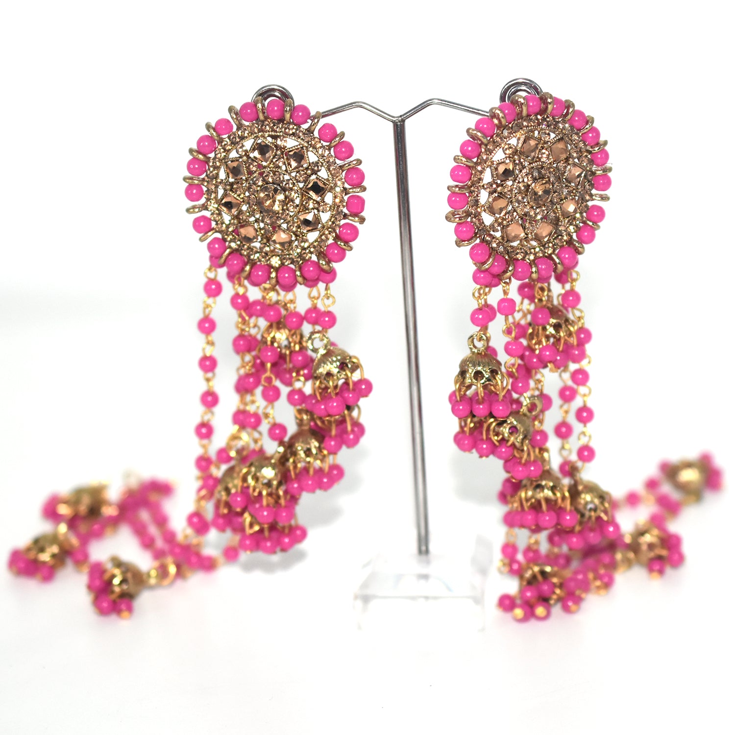 2021 Boho Ethnic Retro Bahubali  Sahara  Indian Jhumka Multi Plated Tassel Dangle Earrings For Women Gypsy Jewelry egfrmib7g-1