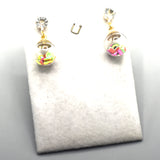 2021 Fashion Korean Lady's Gold Color Rhinestone Crystal Zircon Star Beads Glass Ball Stud Earrings For Women Girls Gift Jewelry egfrmib9c-2
