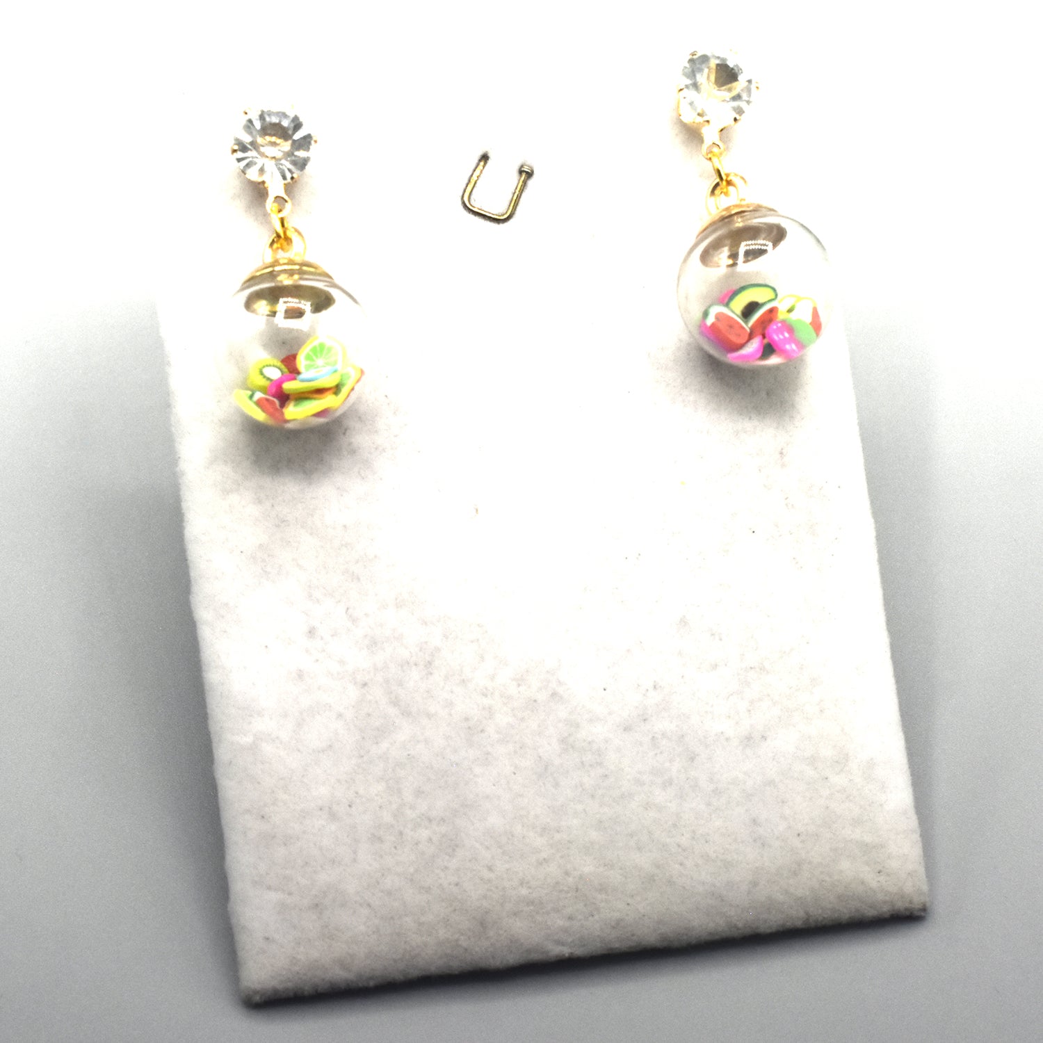 2021 Fashion Korean Lady's Gold Color Rhinestone Crystal Zircon Star Beads Glass Ball Stud Earrings For Women Girls Gift Jewelry egfrmib9c-2