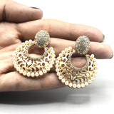 Fashion Women Simulated-pearl Round Drop Earrings for Women Piercing Flat Pearl Flower Earrings Jewelry Accessories egfrcrb6d-3