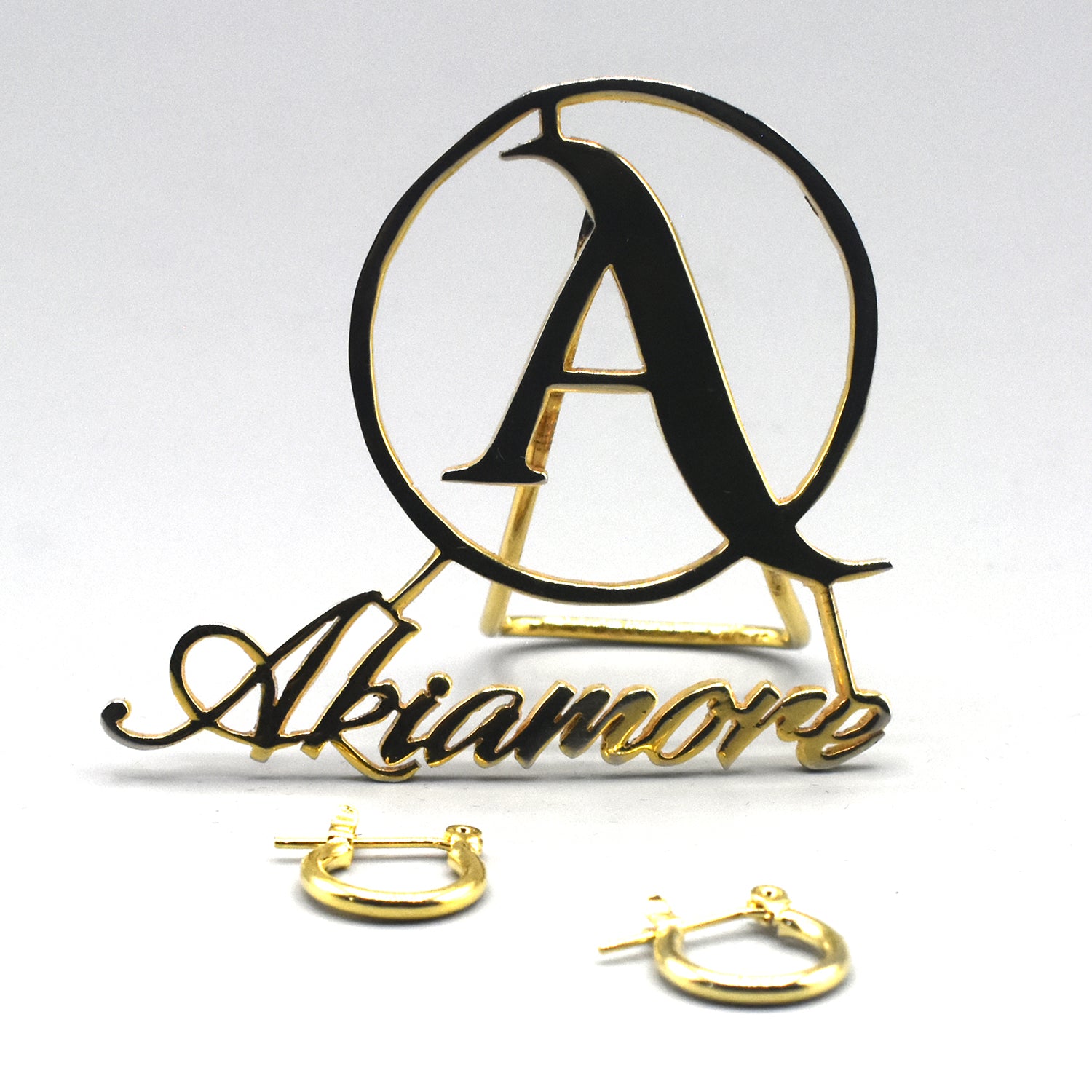 Golden Small Big Circle Women Hoop Earrings Exaggerated Hoop Ear Loop Smooth Ring Round Earring Stainless Steel Jewelry eg10gdc2b-4
