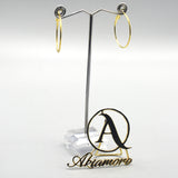 Golden Small Big Circle Women Hoop Earrings Exaggerated Hoop Ear Loop Smooth Ring Round Earring Stainless Steel Jewelry eg10gdc2b-4