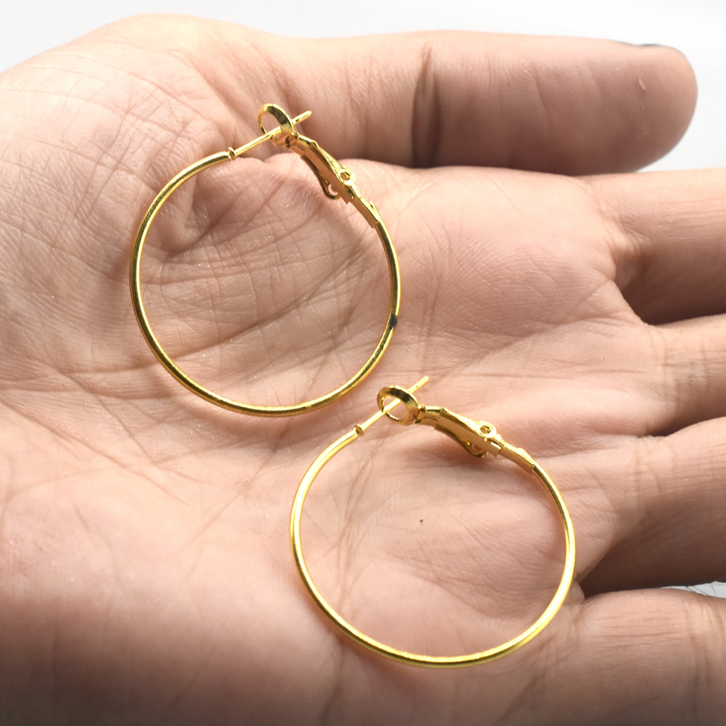Golden Small Big Circle Women Hoop Earrings Exaggerated Hoop Ear Loop Smooth Ring Round Earring Stainless Steel Jewelry eg10gdc2b-4