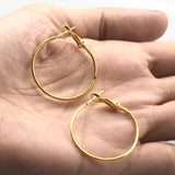 Golden Small Big Circle Women Hoop Earrings Exaggerated Hoop Ear Loop Smooth Ring Round Earring Stainless Steel Jewelry eg10gdc2b-4