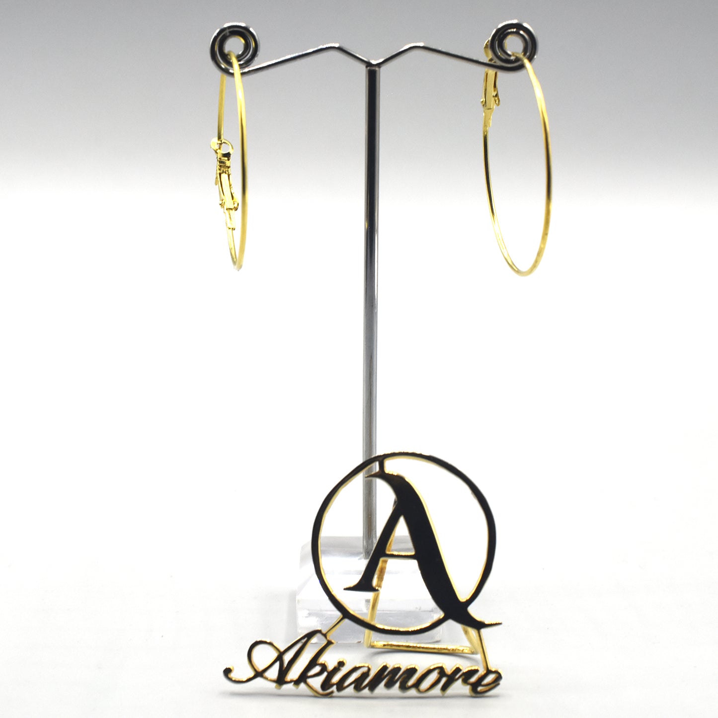Golden Small Big Circle Women Hoop Earrings Exaggerated Hoop Ear Loop Smooth Ring Round Earring Stainless Steel Jewelry eg10gdc2b-4
