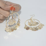 2021 Fashion Circular Metal Long Tassel Earrings For Women Indian Jewelry Chain Dangle Earrings Gold Color Ball Pendientes egfrgdb6a-1