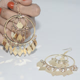 2021 Fashion Circular Metal Long Tassel Earrings For Women Indian Jewelry Chain Dangle Earrings Gold Color Ball Pendientes egfrgdb6a-1