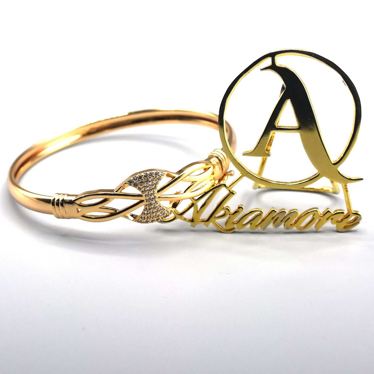 Gold Plated Golden Color Imported High Quality Bracelet With White Zircon For Girls And Women Party And Wedding Gift For Ladies btfrgda6f-1