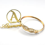 Gold Plated Golden Color Imported High Quality Bracelet With White Zircon For Girls And Women Party And Wedding Gift For Ladies btfrgda6f-1