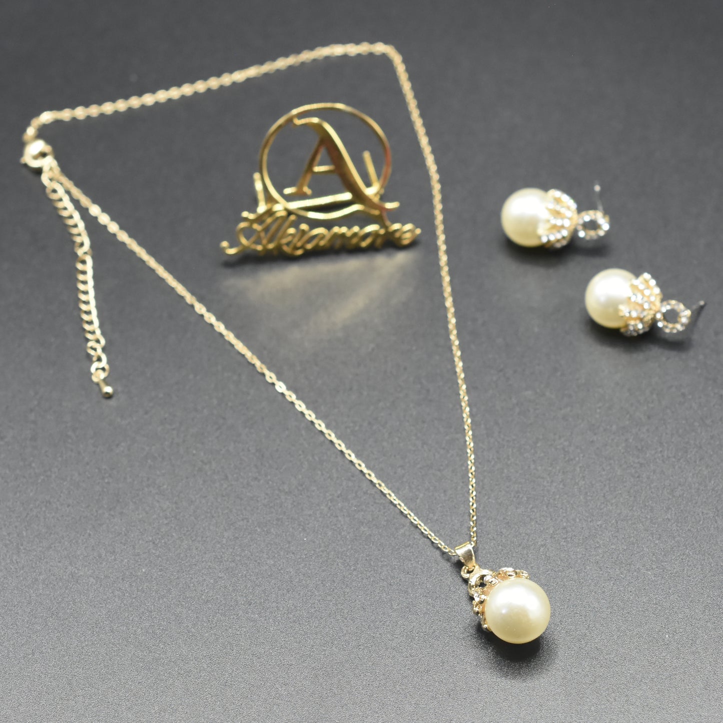 Bella Pearl Pendant Necklace and Earrings Set jtfrgda7j-5