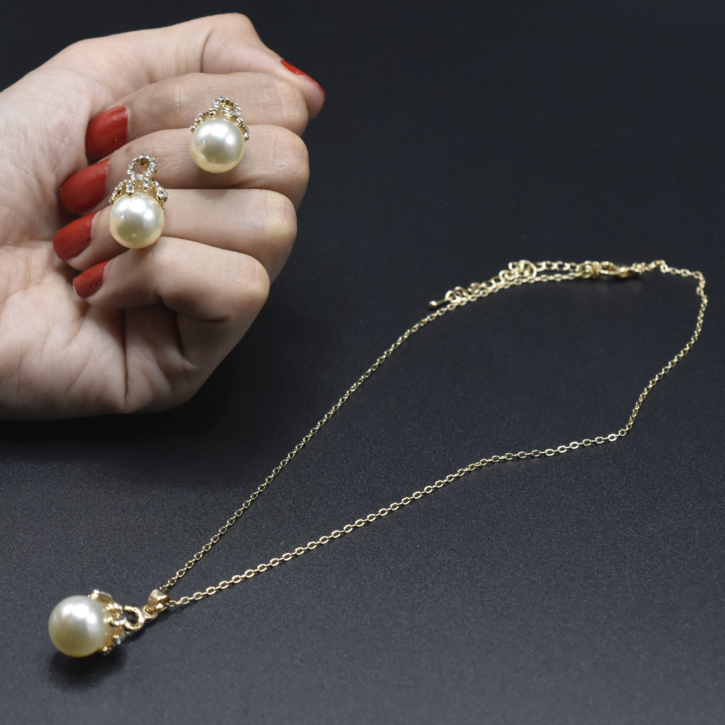 Bella Pearl Pendant Necklace and Earrings Set jtfrgda7j-5