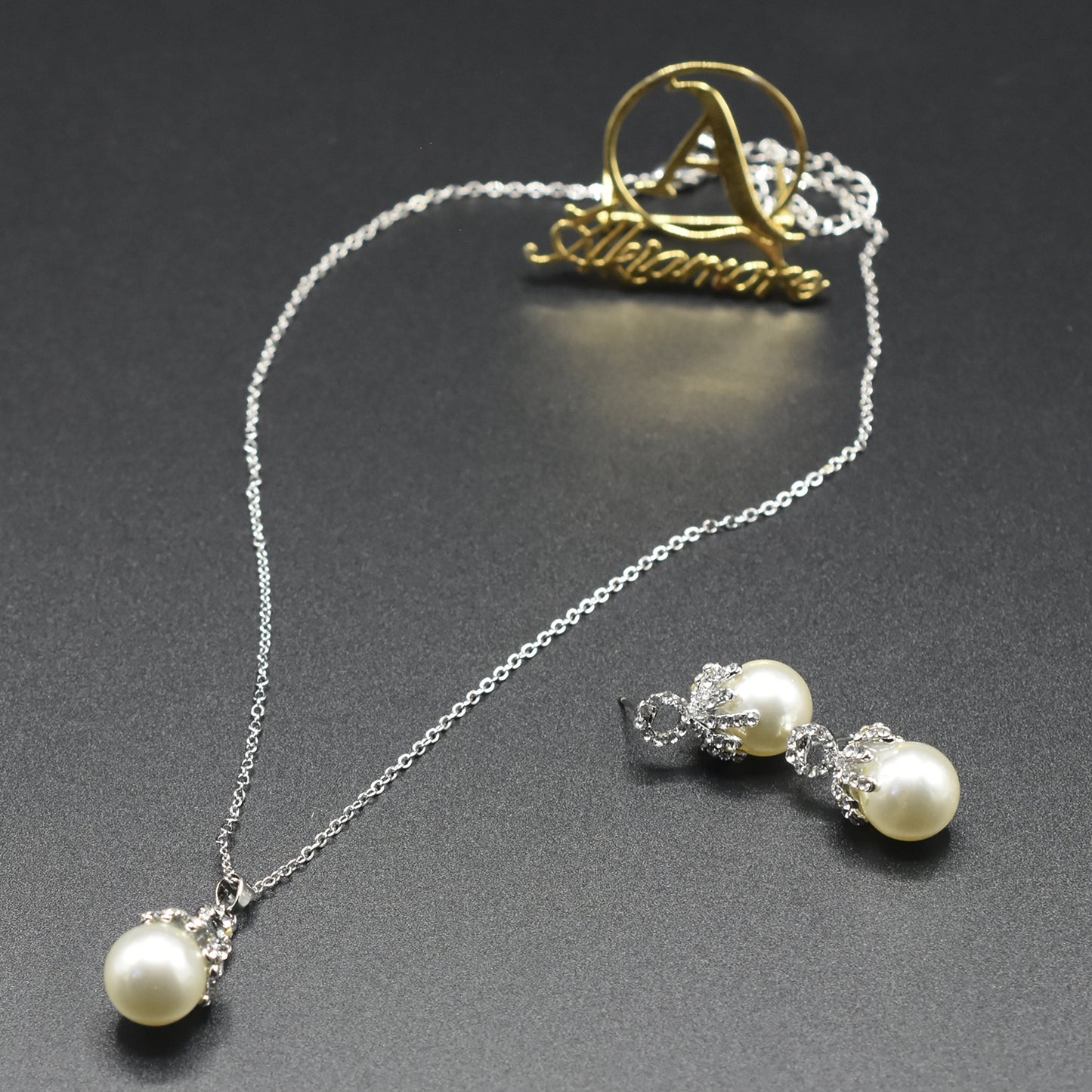 Bella Pearl Pendant Necklace and Earrings Set jtfrgda7j-5