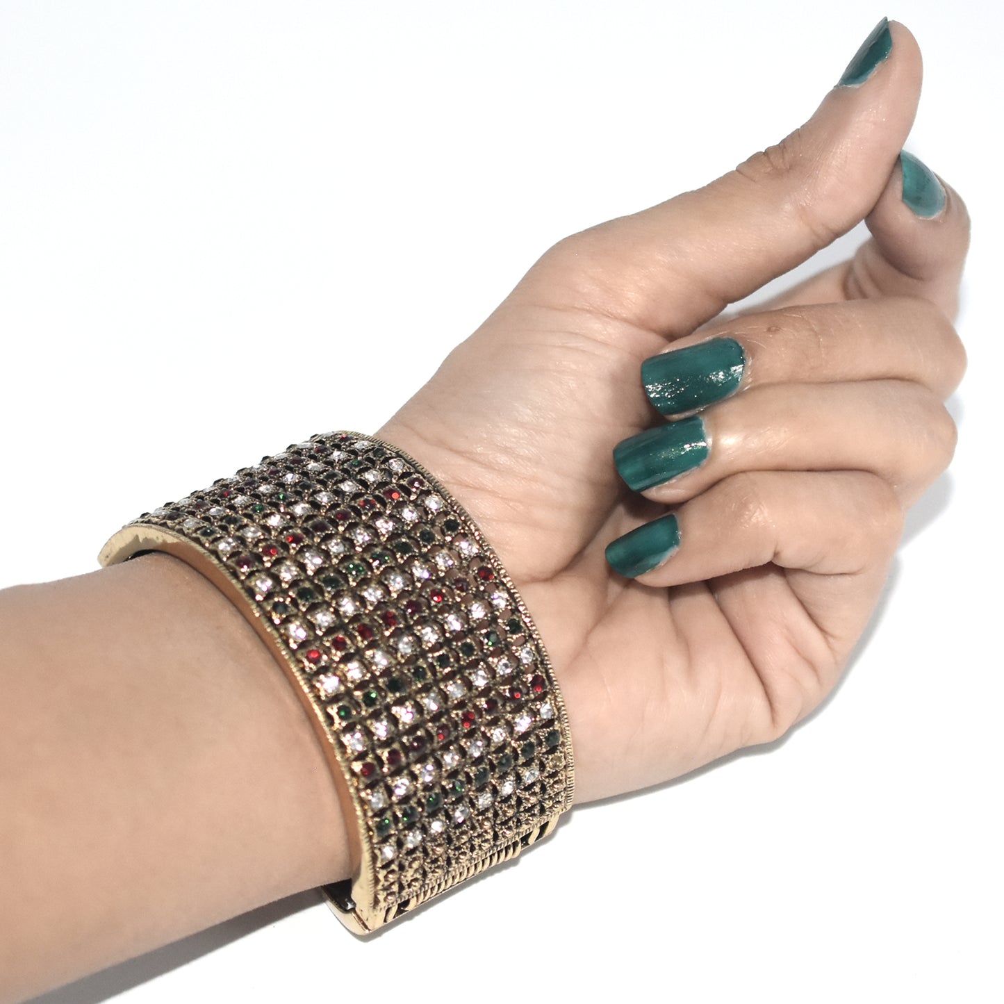 2 Tone Ethnic Indian Fashion Jewelry Gold Plated Bangle Bracelet kara Women New btfrgma6i-5