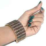 2 Tone Ethnic Indian Fashion Jewelry Gold Plated Bangle Bracelet kara Women New btfrgma6i-5