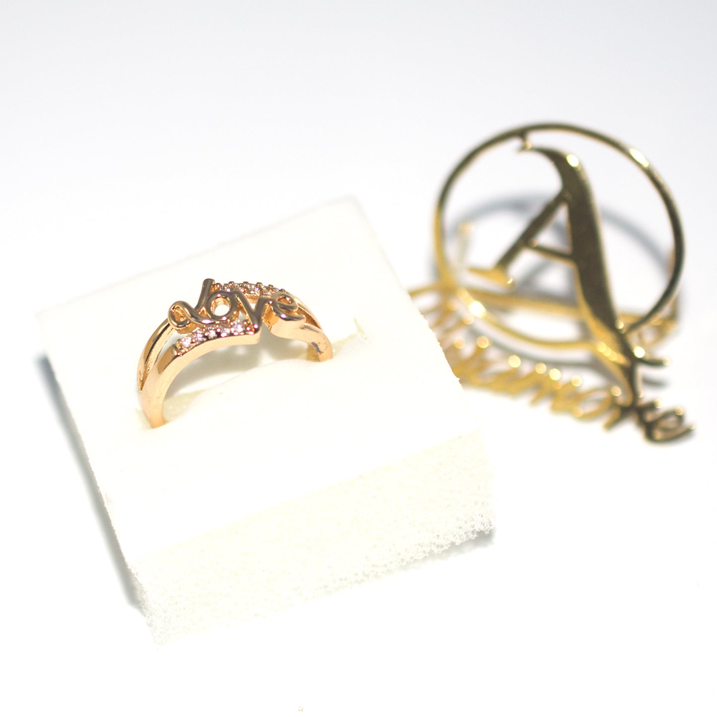 High Quality Office Lady Accessories Rings Golden Color Halo Micro Paved Casual Style Female Jewellery fgfrgdf1i-2