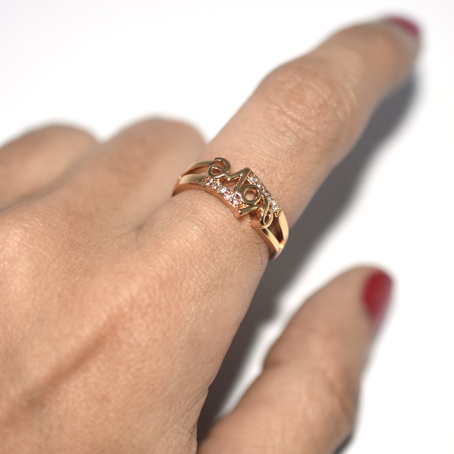 High Quality Office Lady Accessories Rings Golden Color Halo Micro Paved Casual Style Female Jewellery fgfrgdf1i-2