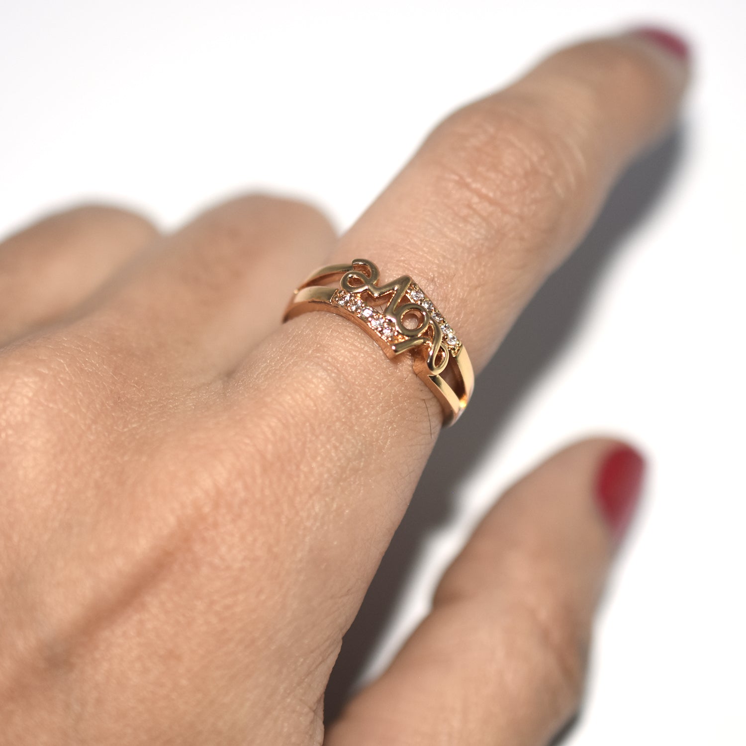 High Quality Office Lady Accessories Rings Golden Color Halo Micro Paved Casual Style Female Jewellery fgfrgdf1i-2