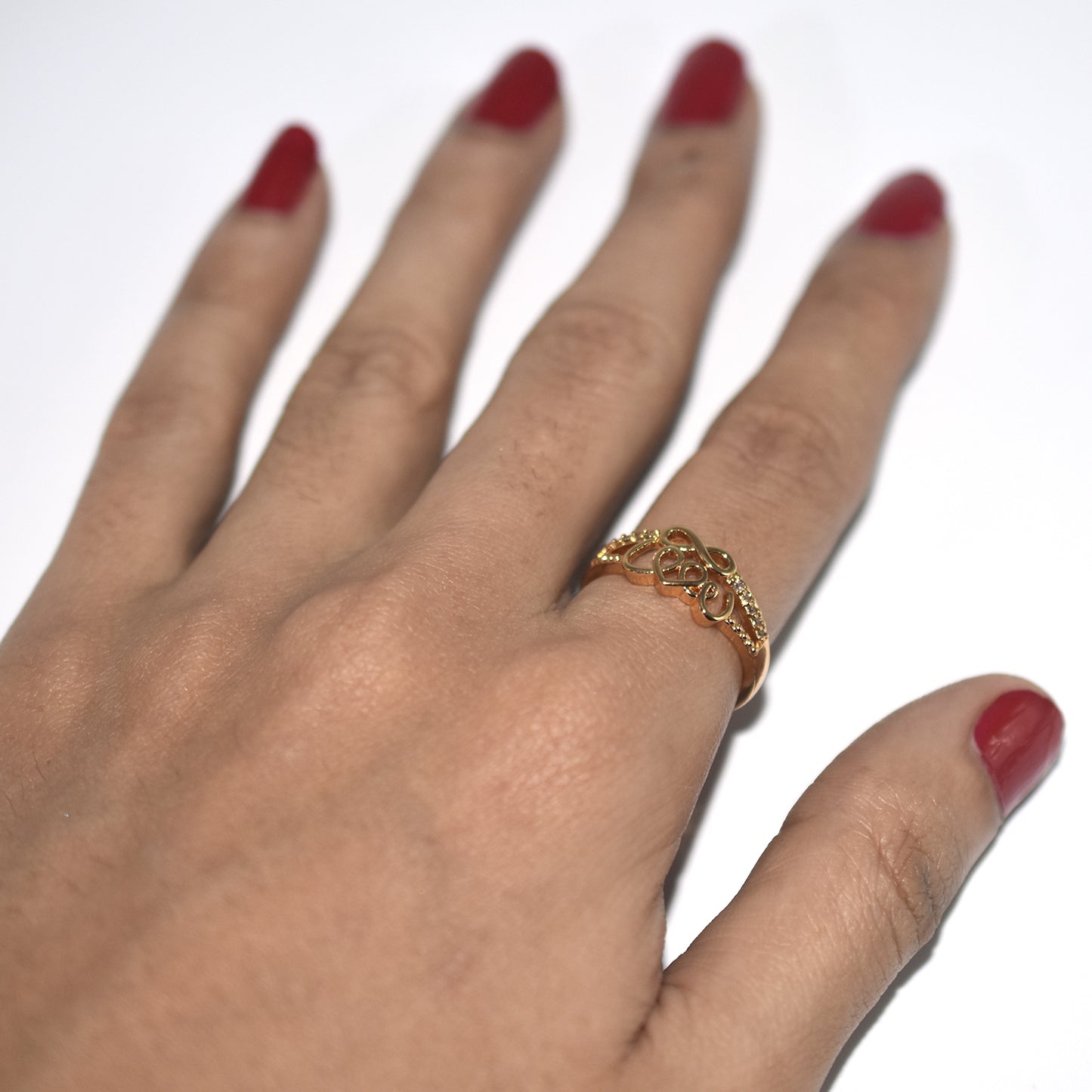 High Quality Office Lady Accessories Rings Golden Color Halo Micro Paved Casual Style Female Jewellery fgfrgdf1i-2