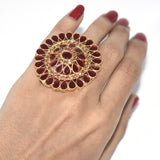 New Fashion Dubai Gold Rings for Women  High Quality Jewelry with AAA Zircon Big Rings Anniversary fgfrgdf3s-1