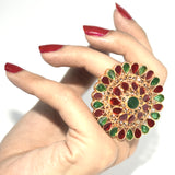 New Fashion Dubai Gold Rings for Women  High Quality Jewelry with AAA Zircon Big Rings Anniversary fgfrgdf3s-1