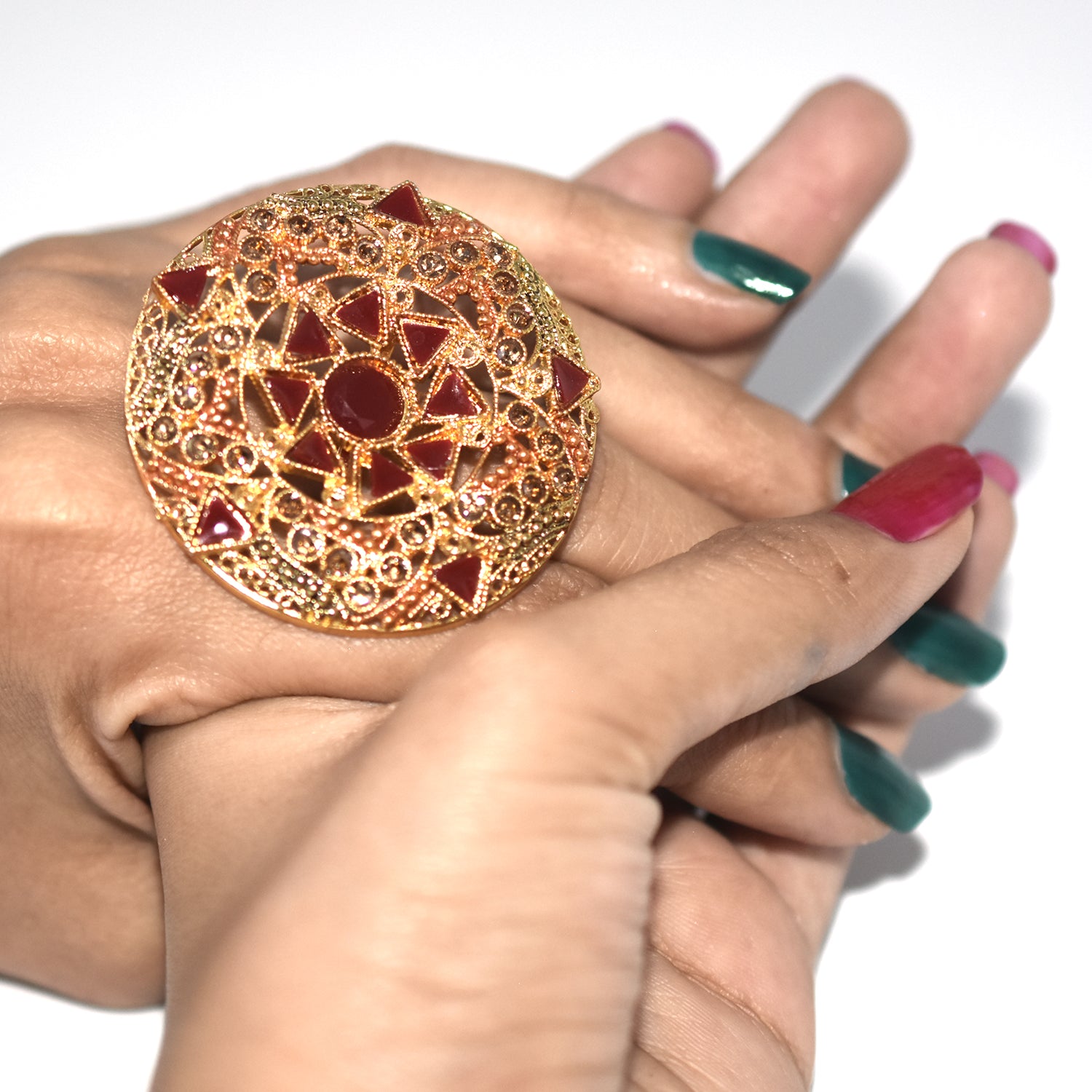 Fashion woman rings plate The adjustable ring Circle acrylic resin geometry rings Trendy Geometric Wedding  ring fgfrgdf3j-1