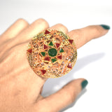 Fashion woman rings plate The adjustable ring Circle acrylic resin geometry rings Trendy Geometric Wedding  ring fgfrgdf3j-1