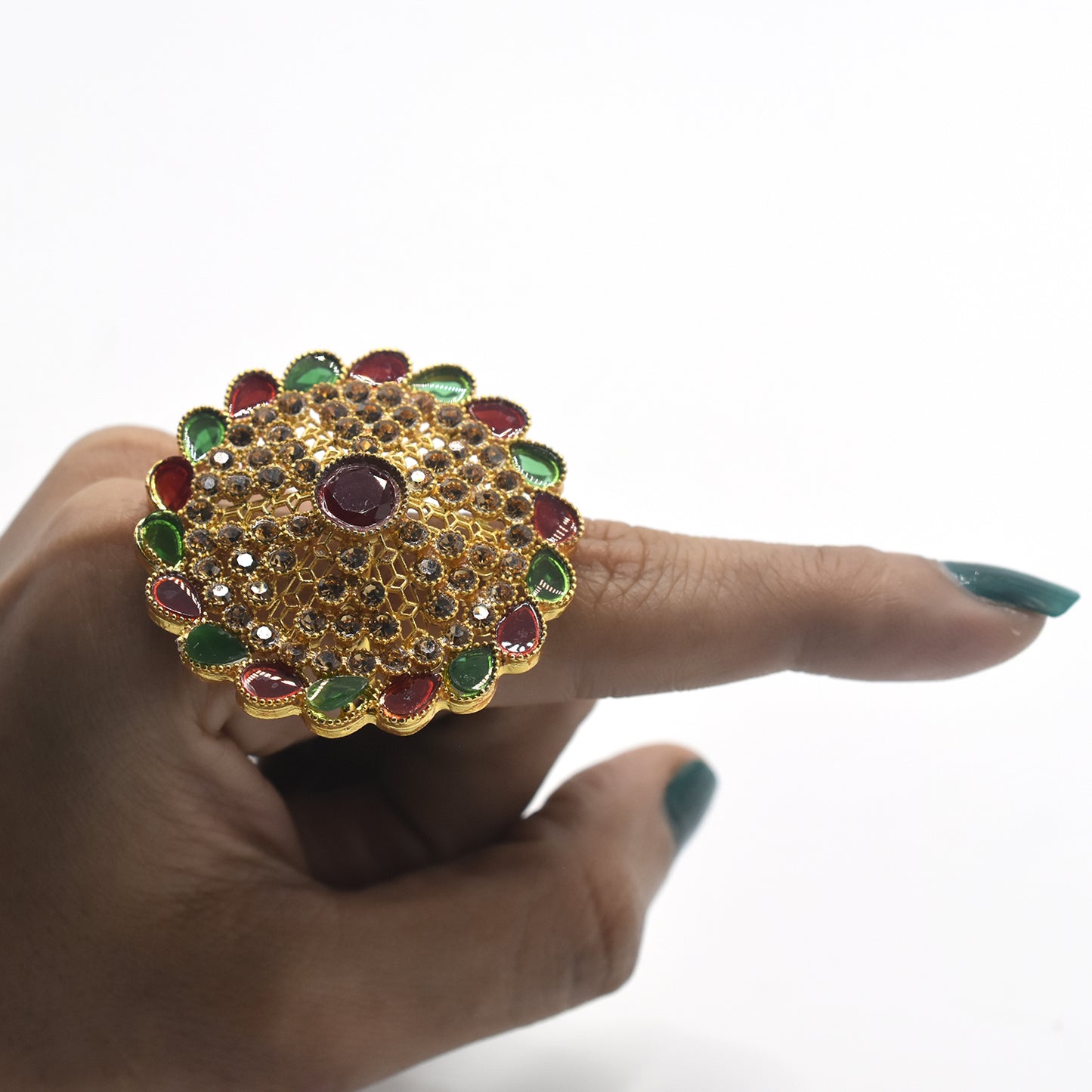 Fashion Ring with  Multi colorful stone  Fashion Unique Design Party Anniversary Gift Ring fgfrgdf3k-1