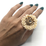 High Quality Pearl Zircon Gold  Rings For Woman 2021 New Fashion Korean Jewelry Luxury Party Adjustable Unusual Girl's Ring fgfrprf3g-1