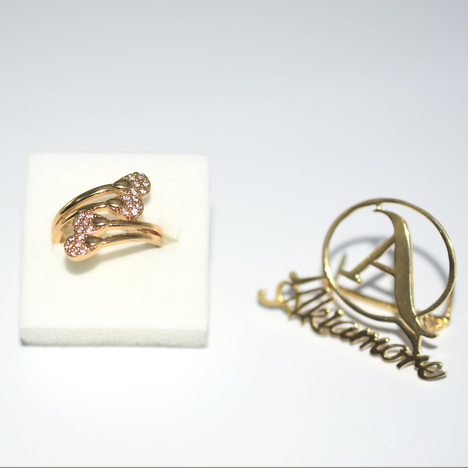 Golden Female Finger Ring With Sevral Stone Engagement Wedding Rings fgfrgdf1m-3