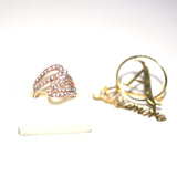 Unique Design Lightning Rings For Women Adjustable Size Dazzling Cubic Zirconia Rose Gold Color Jewelry fgfrrgf1j-a-1