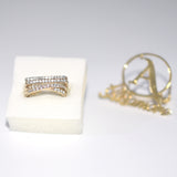 Fashion Two Tone Cross Twine Women Finger Ring Daily Wearable Elegant Accessories Female Dance Party Ring Stylish Jewelry fgfrrgf1j-5