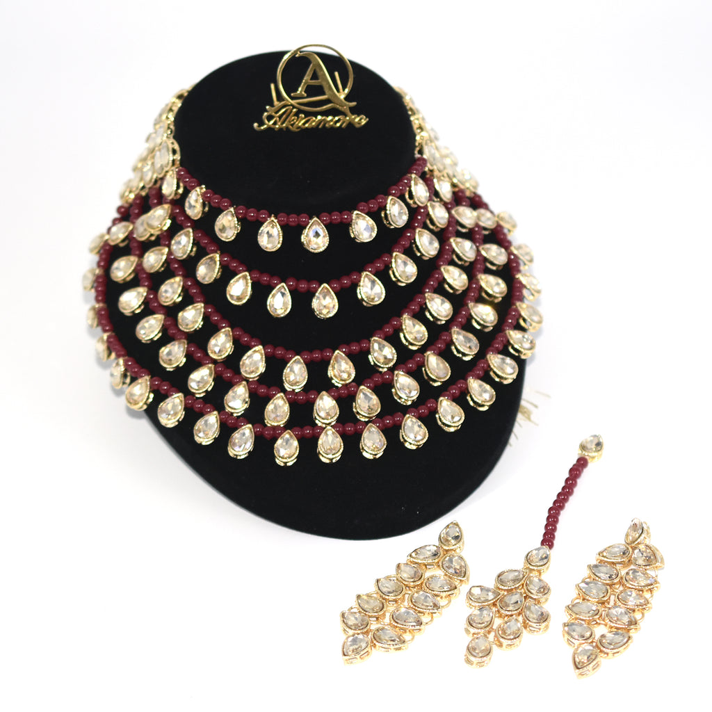 Algerian Earring Necklace bindiya Gold Color Women Wedding Jewelry Sets Africa Bride Gift 2021 jtfrgma9k-1