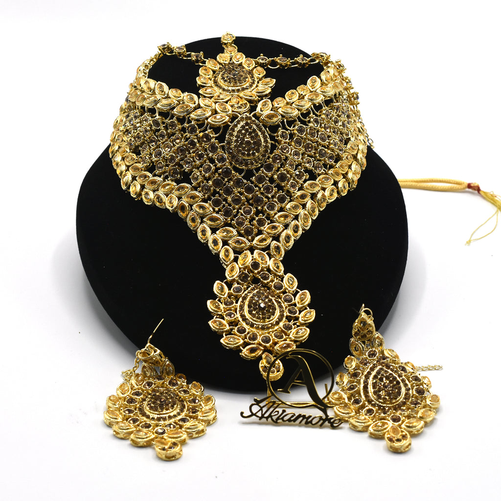 Zircons High Quality African Nigerican Cubic Zirconia Big Wedding Necklace Earring Luxury Bridal Jewelry Set jtfrgda9o-1