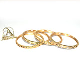4pcs/lot Indian Bangles Gold color Bangle For Women Africa Jewelry Ethiopian Wedding Bride Jewelry Gift bl24gde1j-1
