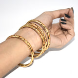 4pcs/lot Indian Bangles Gold color Bangle For Women Africa Jewelry Ethiopian Wedding Bride Jewelry Gift bl24gde1j-1
