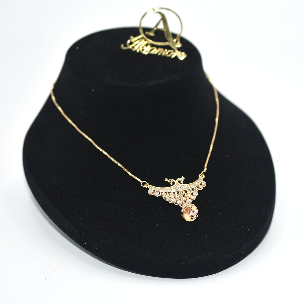 Chain Necklace Set Women Fashion Pendant Golden