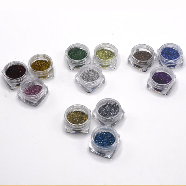 Pack of 12 glitter dust