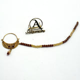 fancy bridal nath with pearls nhfrmna5k-1