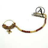 fancy bridal nath with pearls nhfrmna5k-1