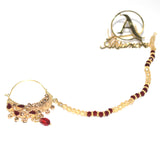 fancy bridal nath with pearls nhfrmna5k-1