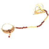 fancy bridal nath with pearls nhfrmna5k-1