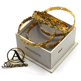 4pcs/lot  Gold Bangles for Women Gold Dubai Bride Wedding Ethiopian Bracelet Africa Bangle Arab Jewelry Gold bl24gde1i-7