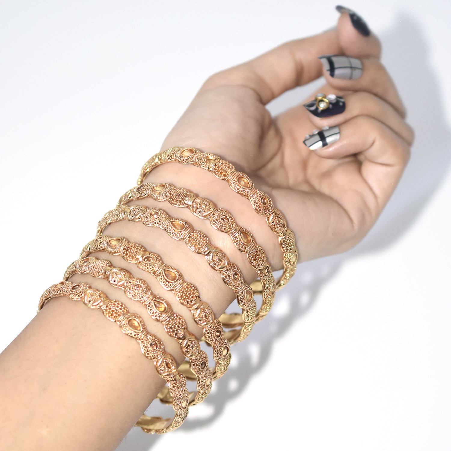 Bangle Set 6 Pcs Unique Design bl26gde1k-1