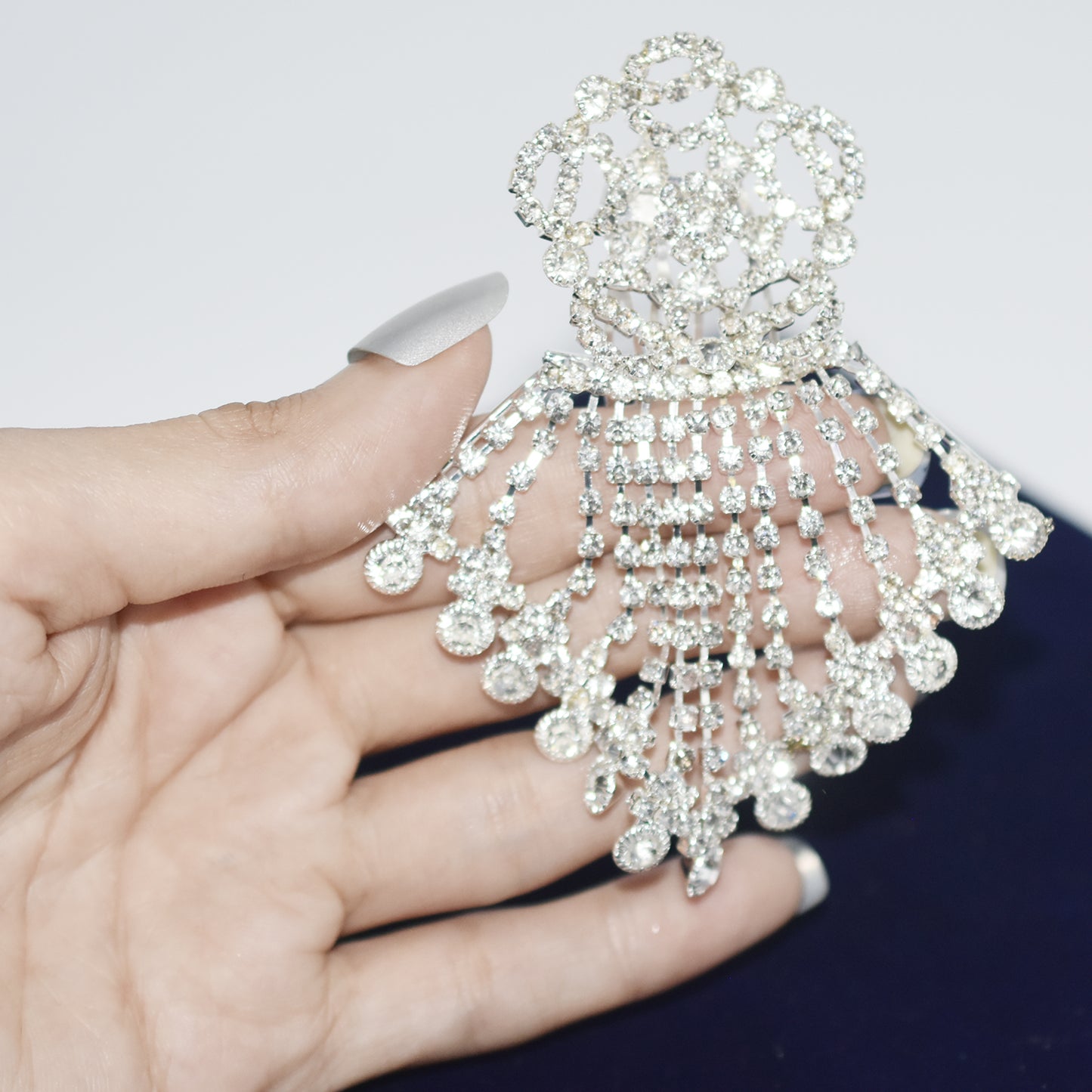 Golden Silver Color  Crystal Wedding Hair Combs Hair Accessories for Bridal Flower Headpiece Women Bride Hair ornaments Jewelry hpfrgrd4f-1