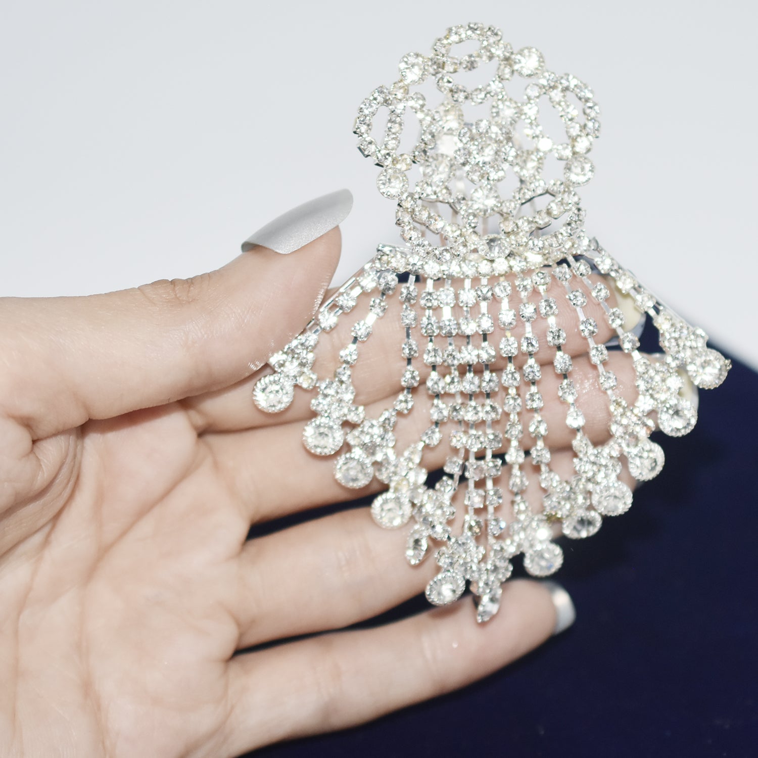Golden Silver Color  Crystal Wedding Hair Combs Hair Accessories for Bridal Flower Headpiece Women Bride Hair ornaments Jewelry hpfrgrd4f-1